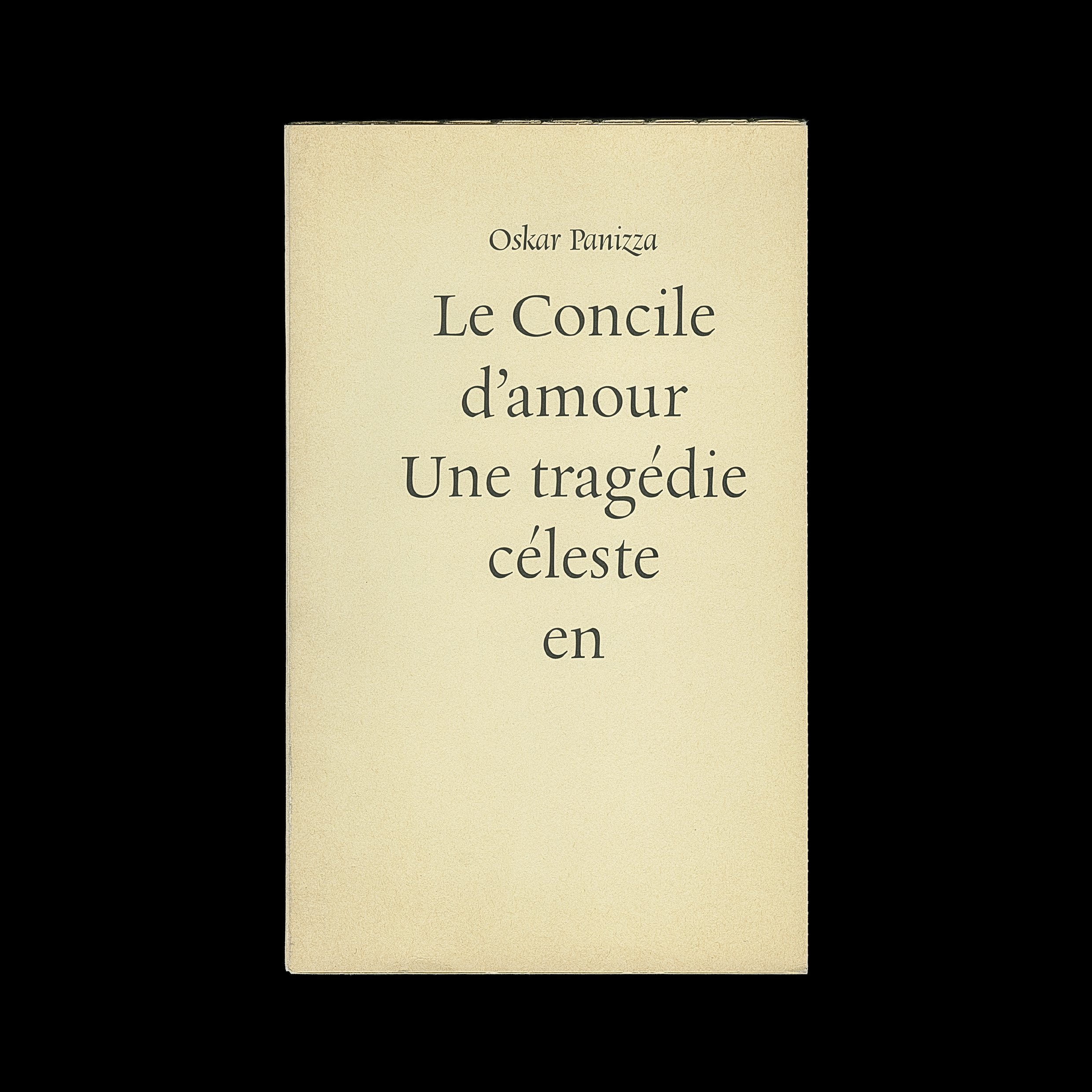 Le Concile d’amour (sérieux), par Oskar Panizza